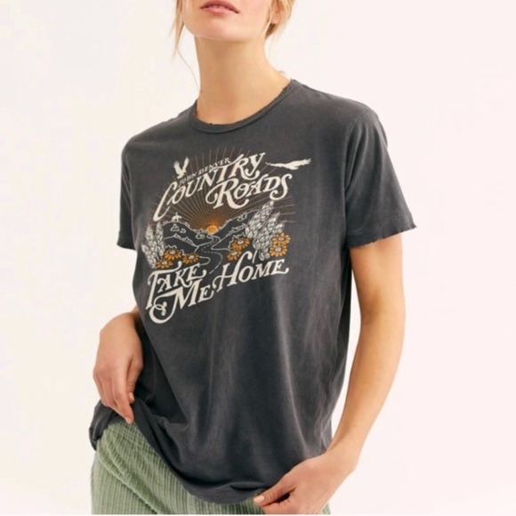 SOLD OUT John Denver Country Roads Dark Gray Graphic Tee - Picture 3 of 4